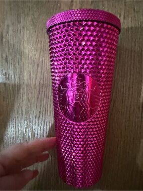 Starbucks Metallic Fuchsia Studded Tumbler